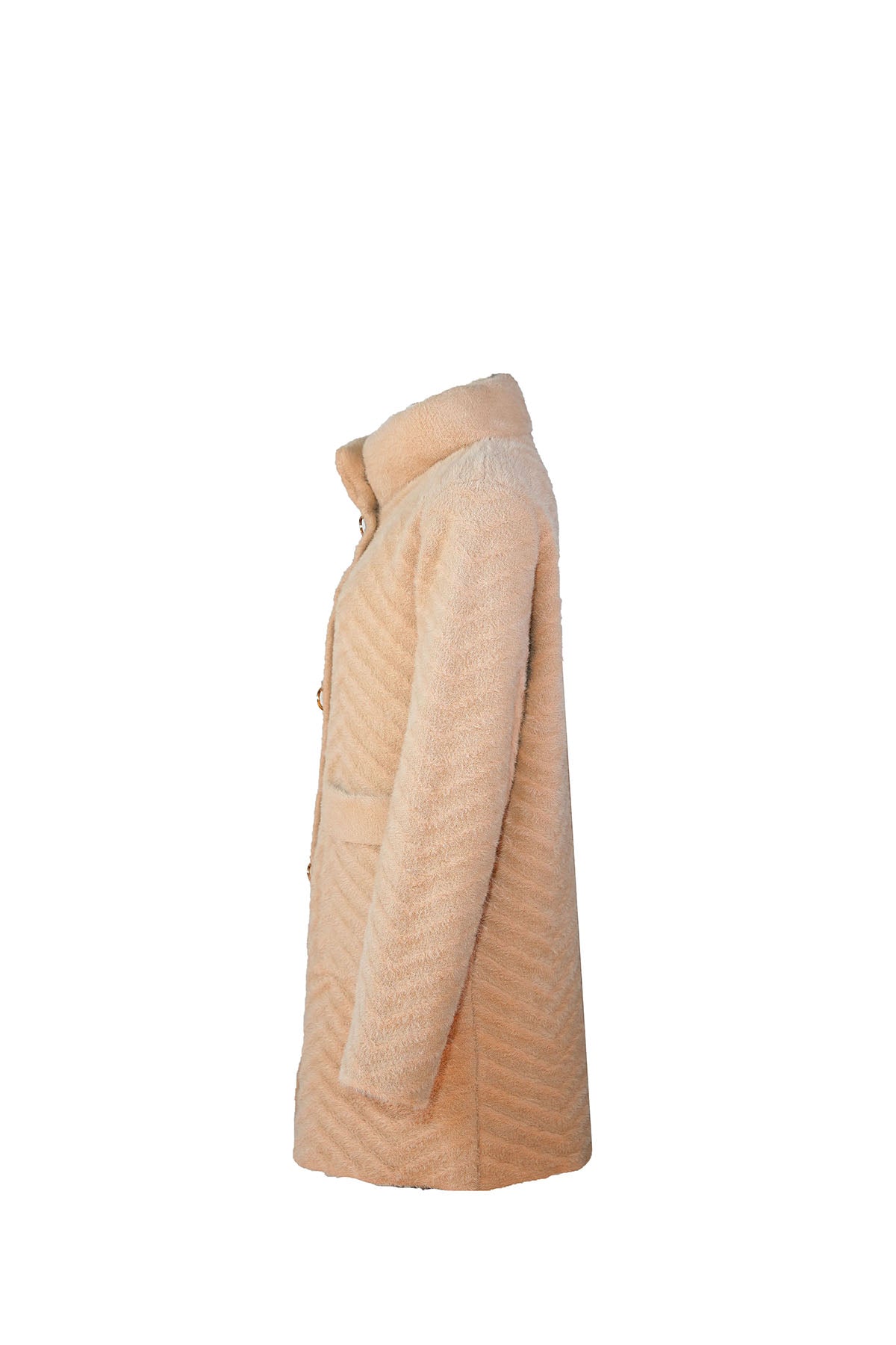 Women's Fur Coat Exclusive Design - Camel