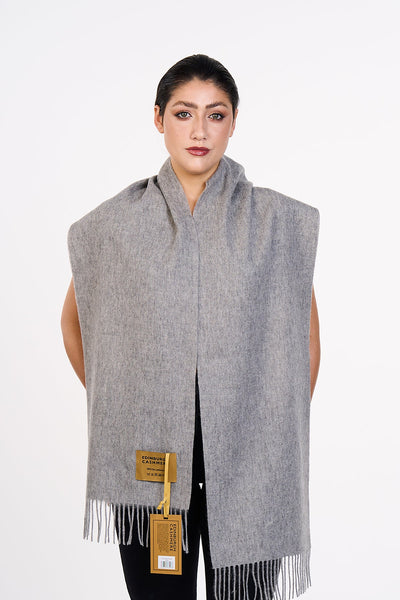100% Pure Extra Fine Wool Scarf Grey