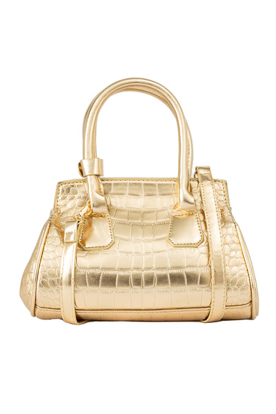 Women's Handbag Lucchi Design - Croco Gold