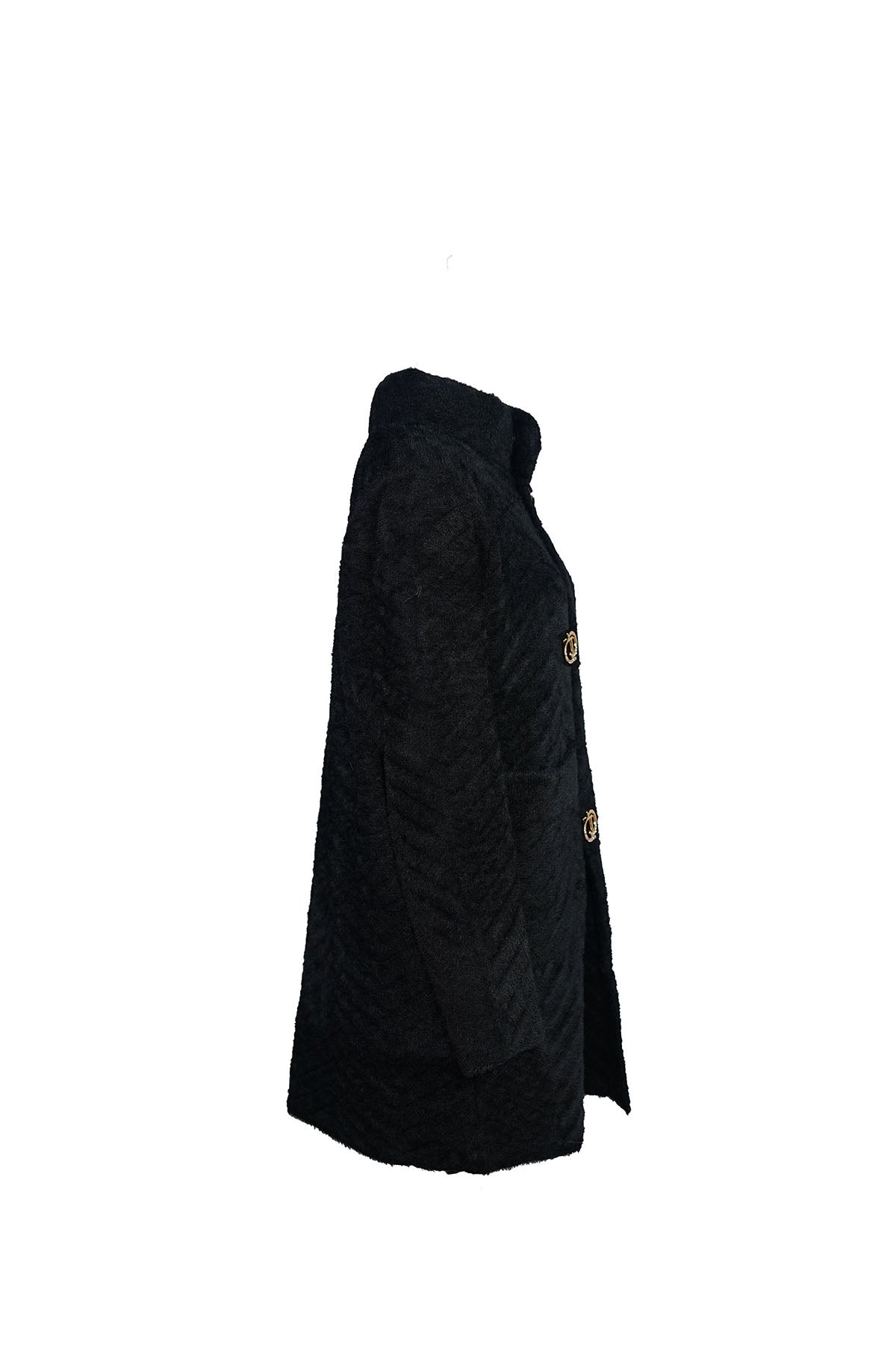 Women's Fur Coat Exclusive Design - Black