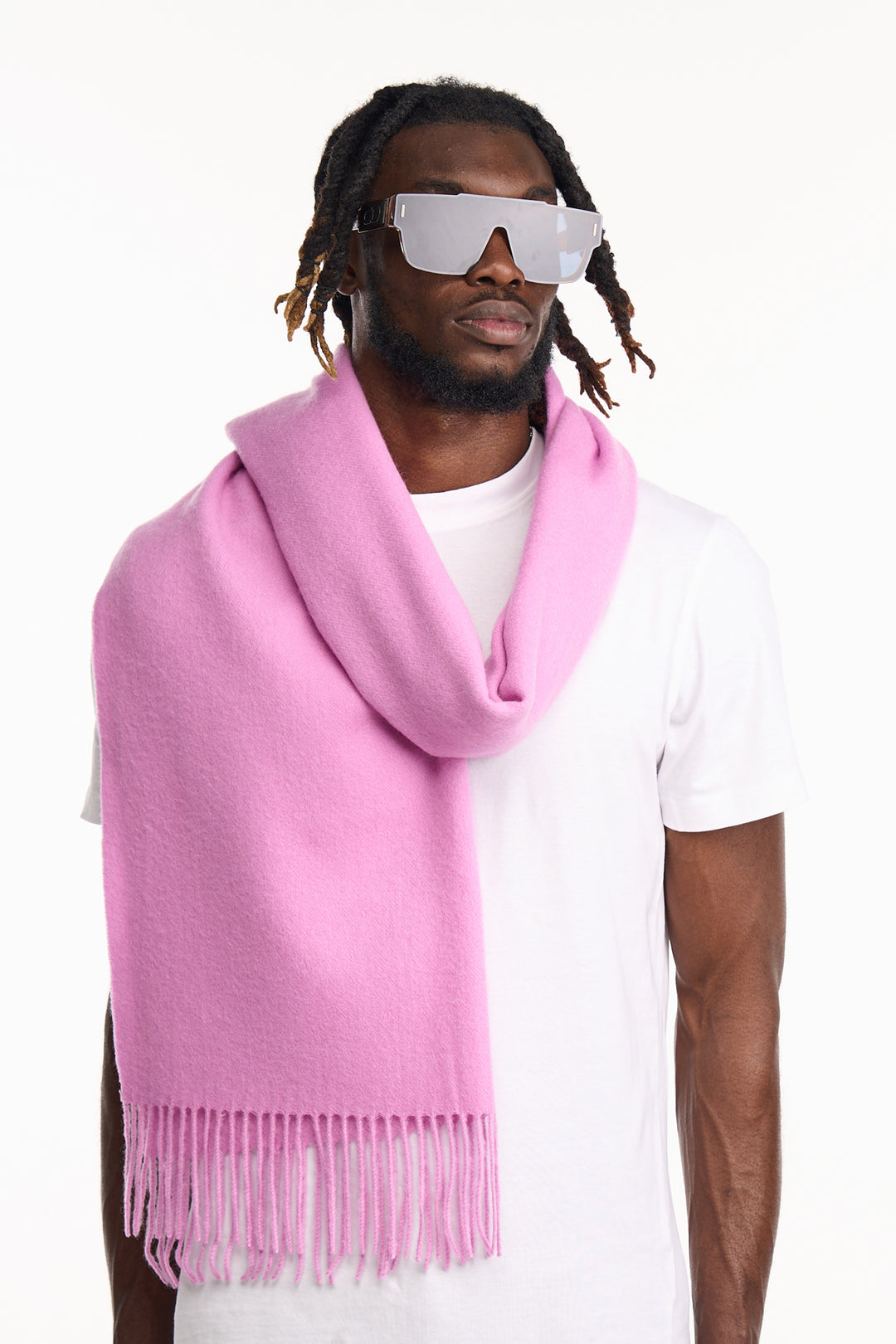 Lot De 2 Écharpes De Mode - Couleurs Violet Et Rose, Occasion, Style Décontracté