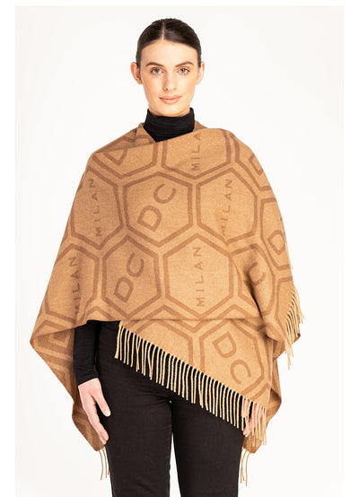 Cape Exclusive Iconic Design DC poncho  100% Pure wool