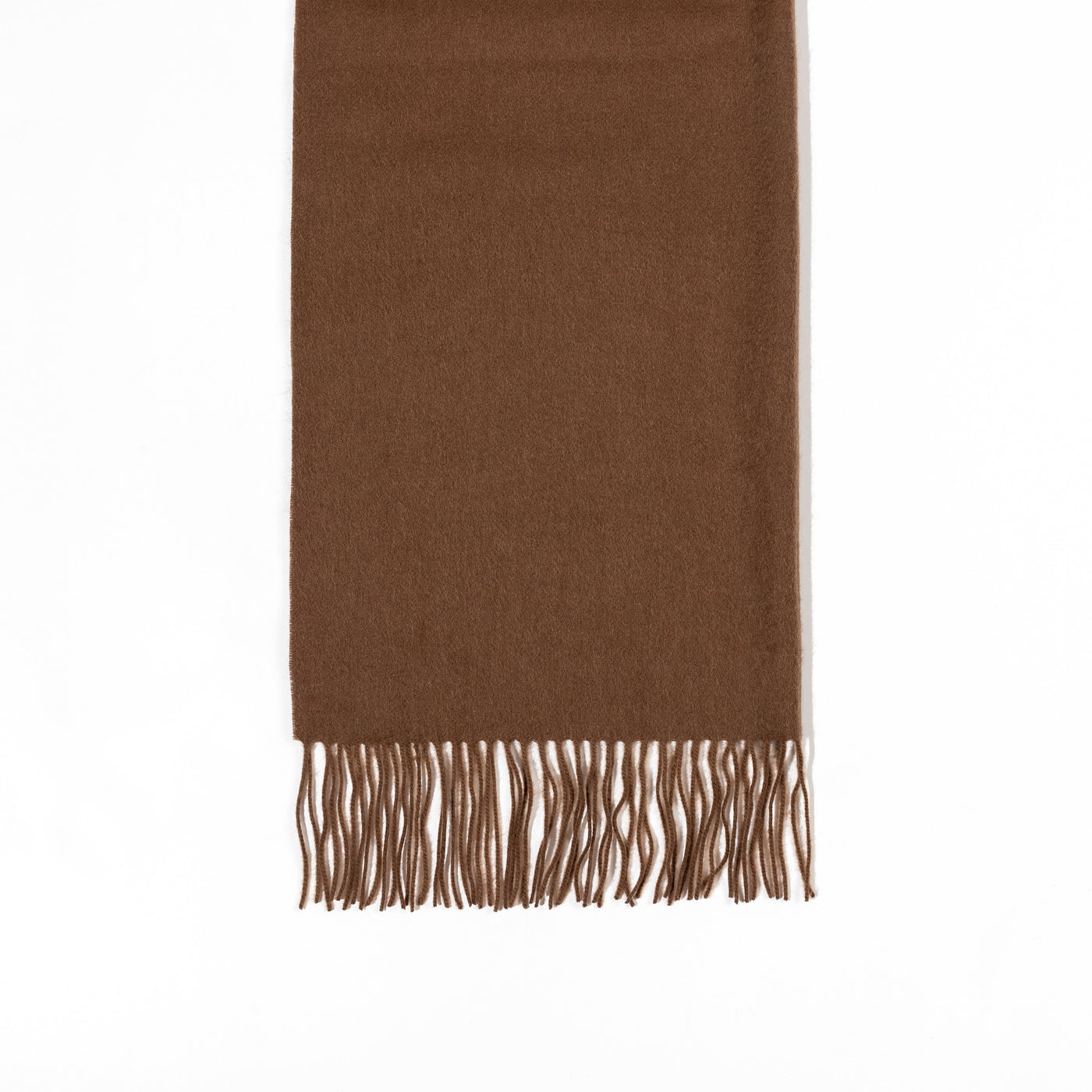 100% Pure Cashmere Scarf Brown - Small Size
