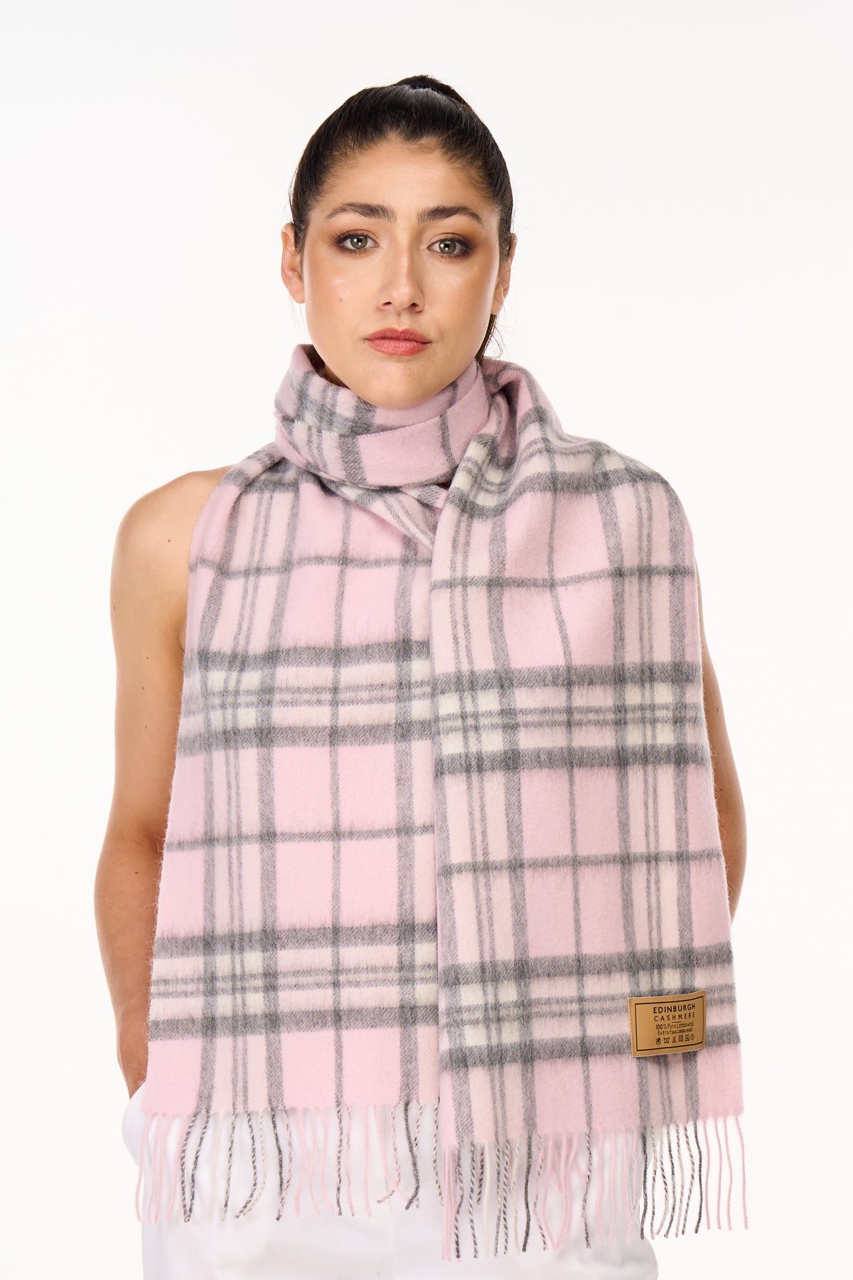 Cashmere Tartan Scarf. Scottish Clan Scarf Mackenzie Edinburgh Cashmere