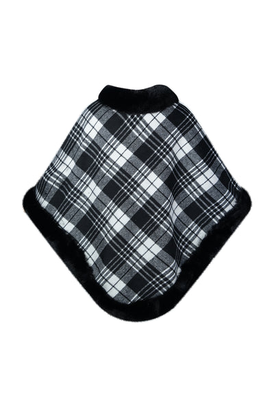 Women’s Poncho Exclusive Design - Black/White