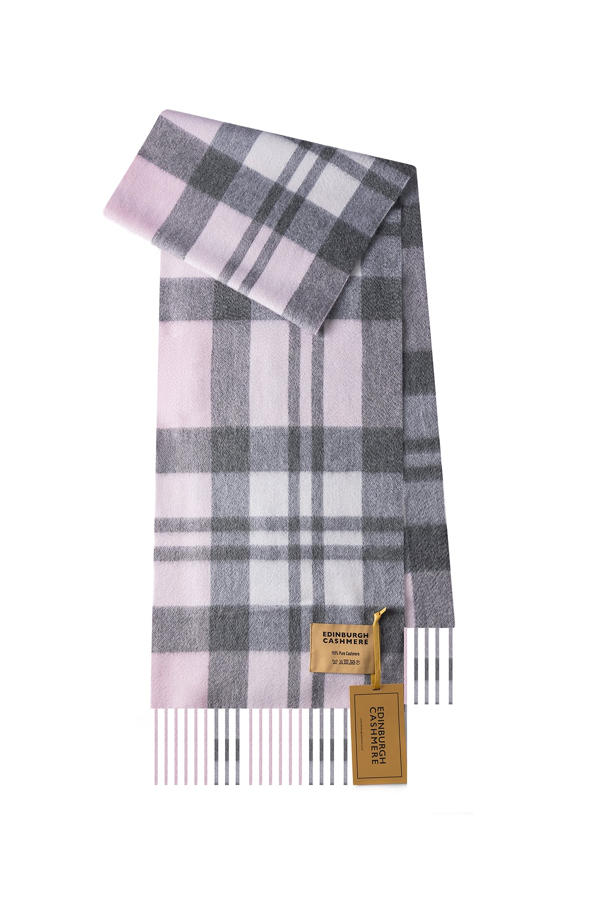 100% Pure Cashmere DC Pink Scarf - Small Size