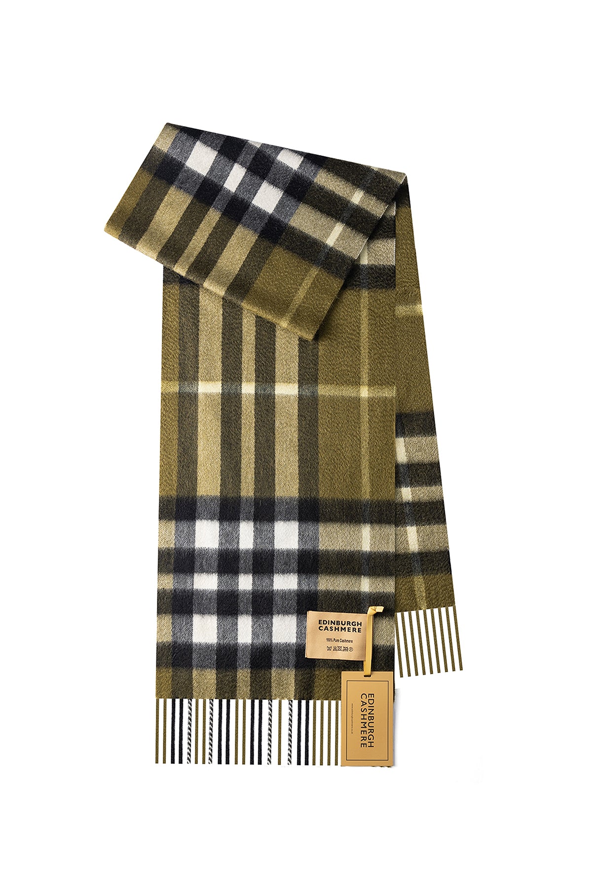 DC Check Cashmere Scarf Green - Big Size