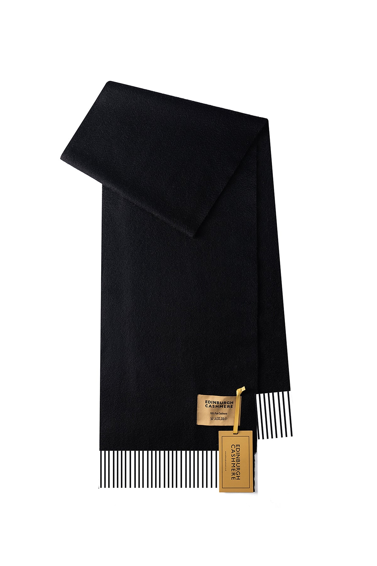 100% Pure Cashmere Scarf Black