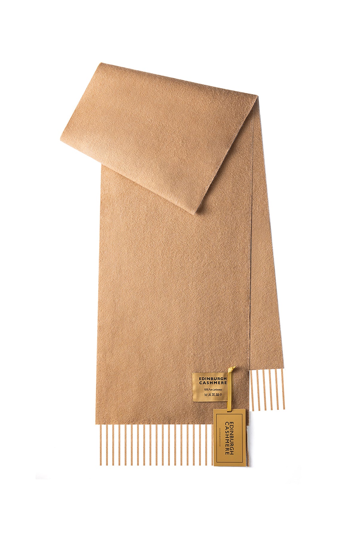 100% Pure Extra Fine Wool Scarf Camel