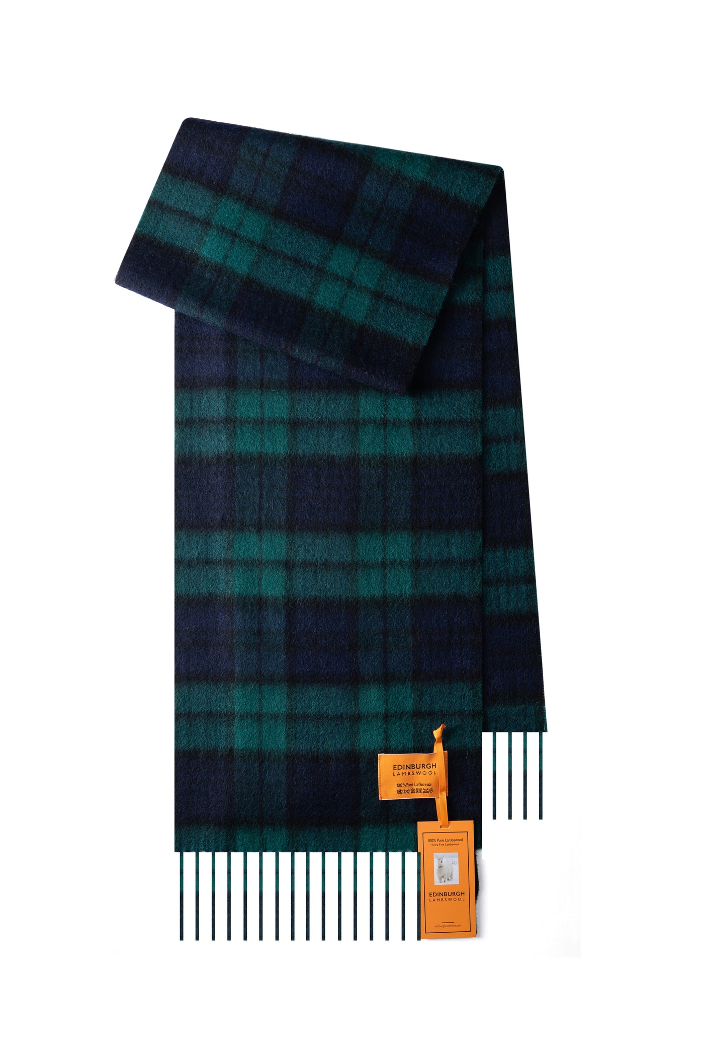 100% Pure Cashmere Scarf Design Black Watch Tartan