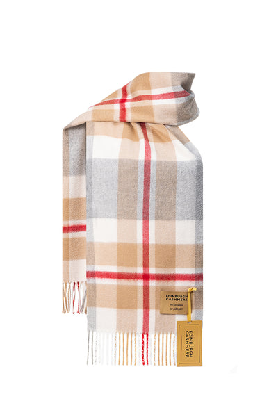 DC Scott Cashmere Scarf Grey/Camel - Big Size
