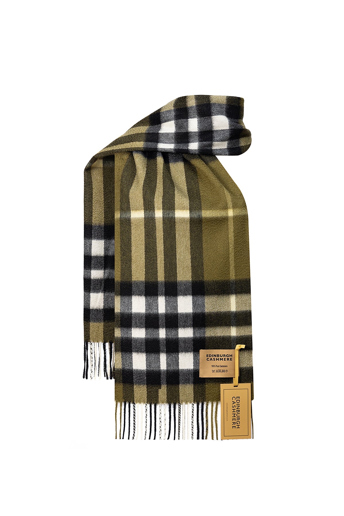 DC Check Cashmere Scarf Green - Big Size