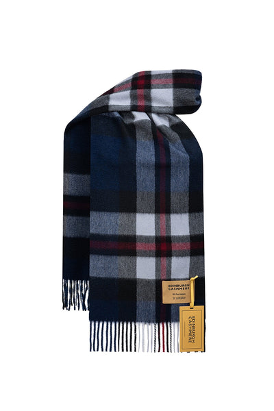 100% Pure Cashmere Scarf Scottish Design Navy - Small Size