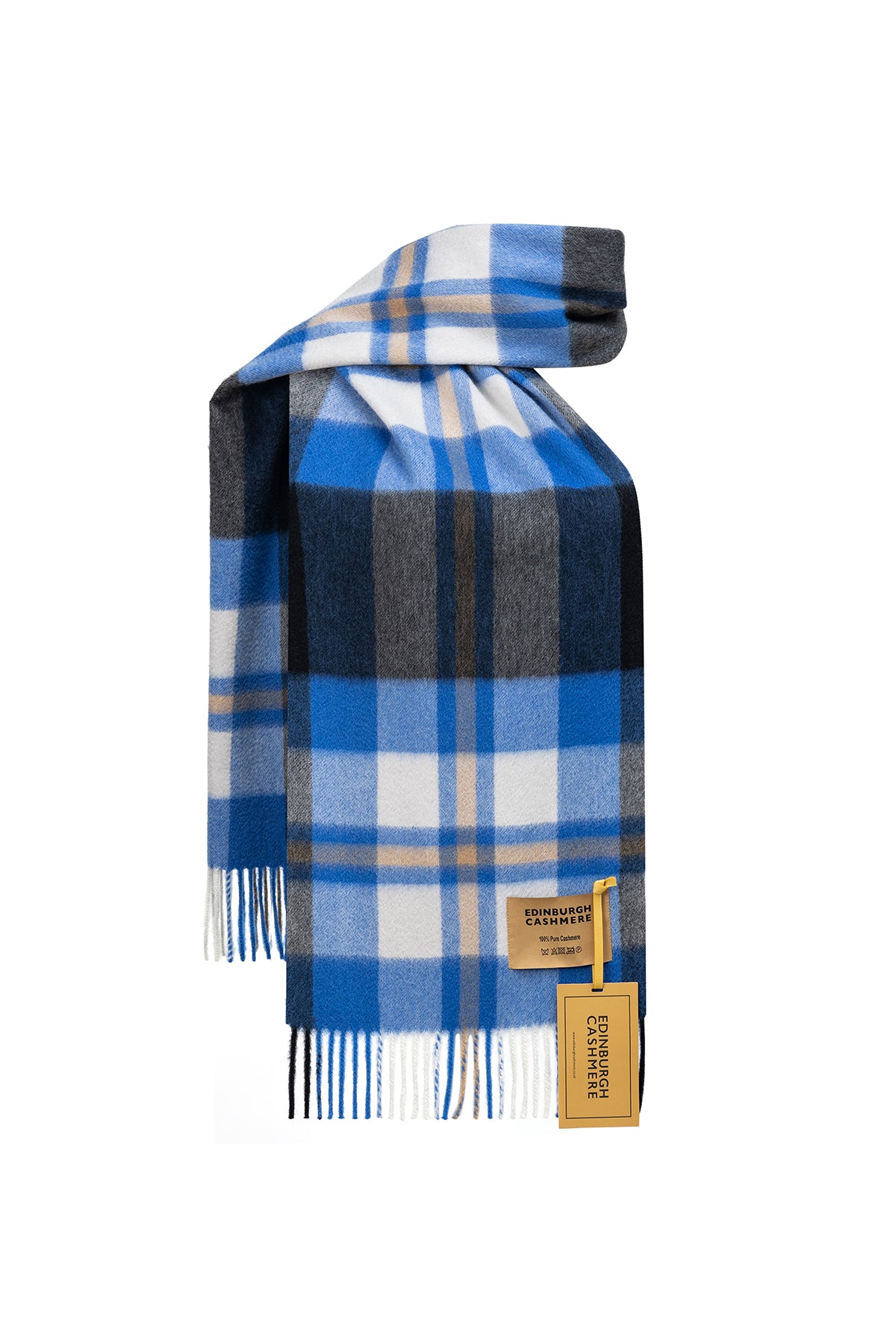 DC Scott Cashmere Scarf Blue/Black - Big Size