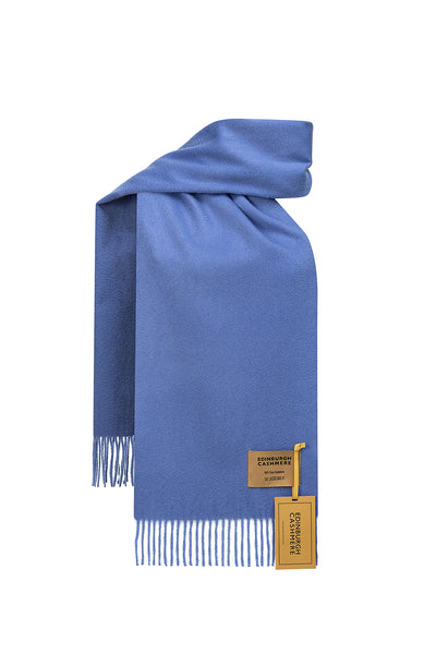 100% Pure Cashmere Scarf Light Blue