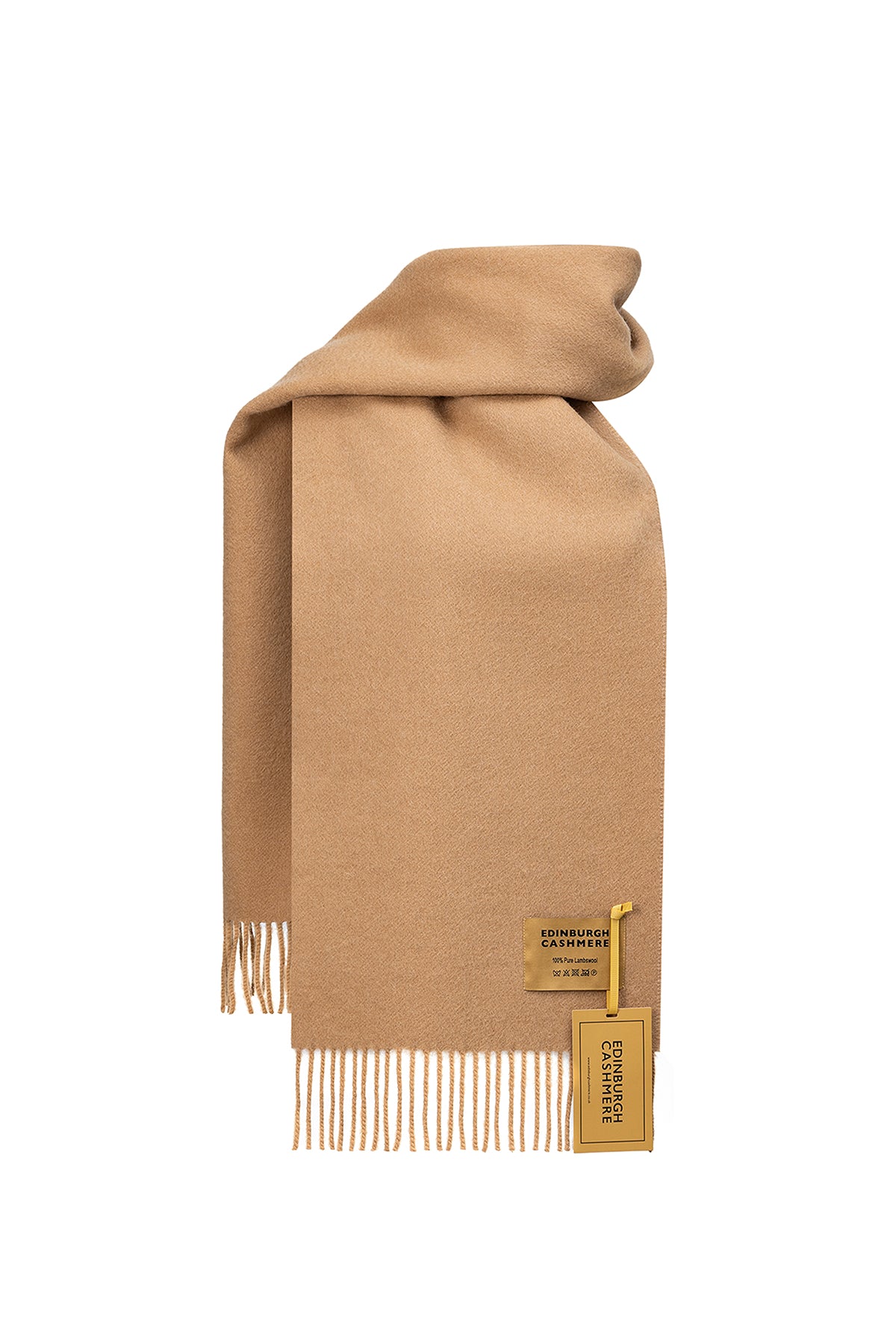 100% Pure Extra Fine Wool Scarf Camel