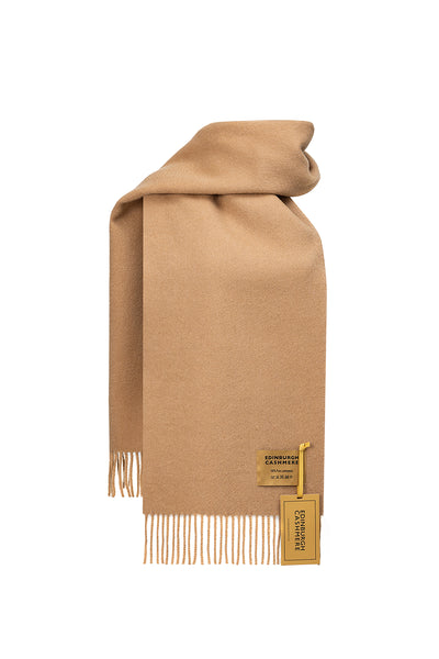 100% Pure Extra Fine Wool Scarf Camel
