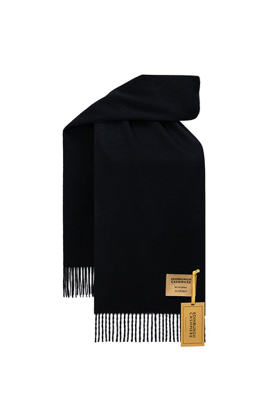 100% Pure Cashmere Scarf Black