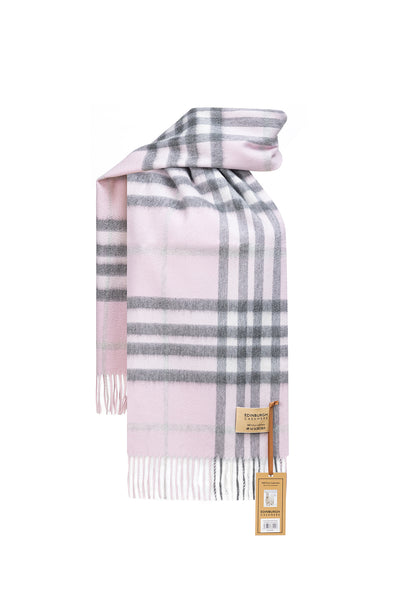 Cashmere Designer Scarf Iconic DC Classic Pink