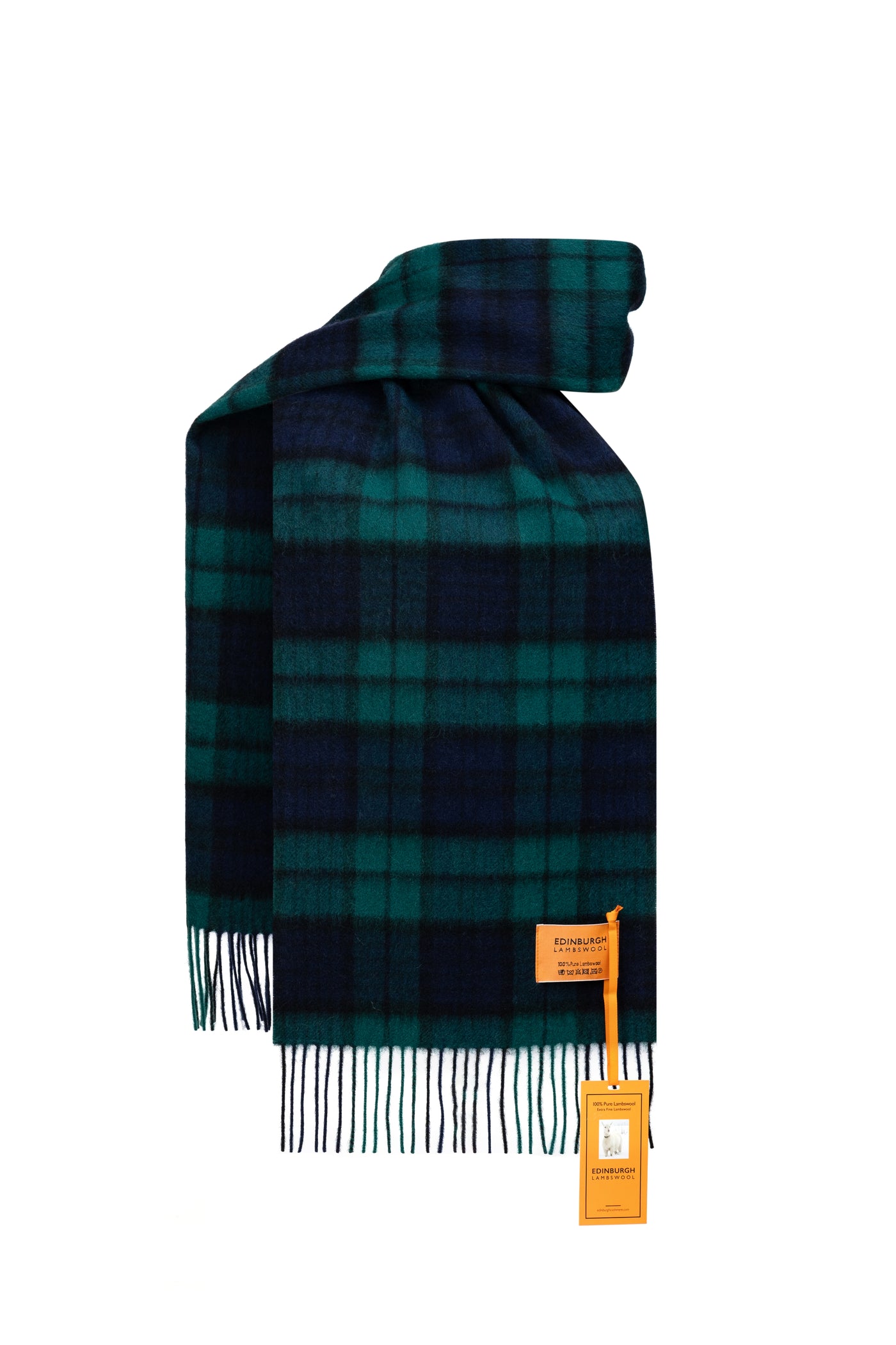 100% Pure Cashmere Scarf Design Black Watch Tartan