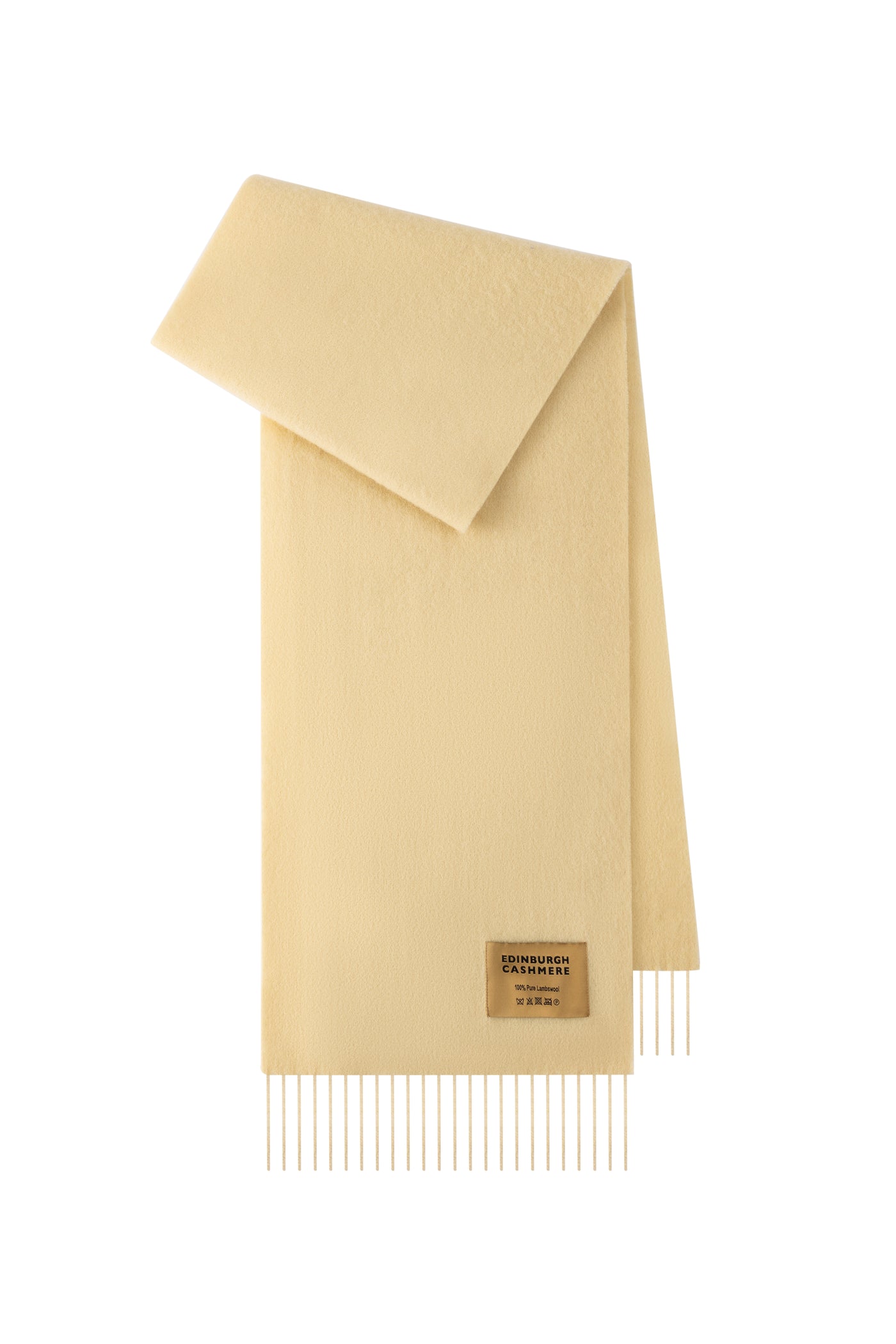 Plain Merino Wool Scarf Beige