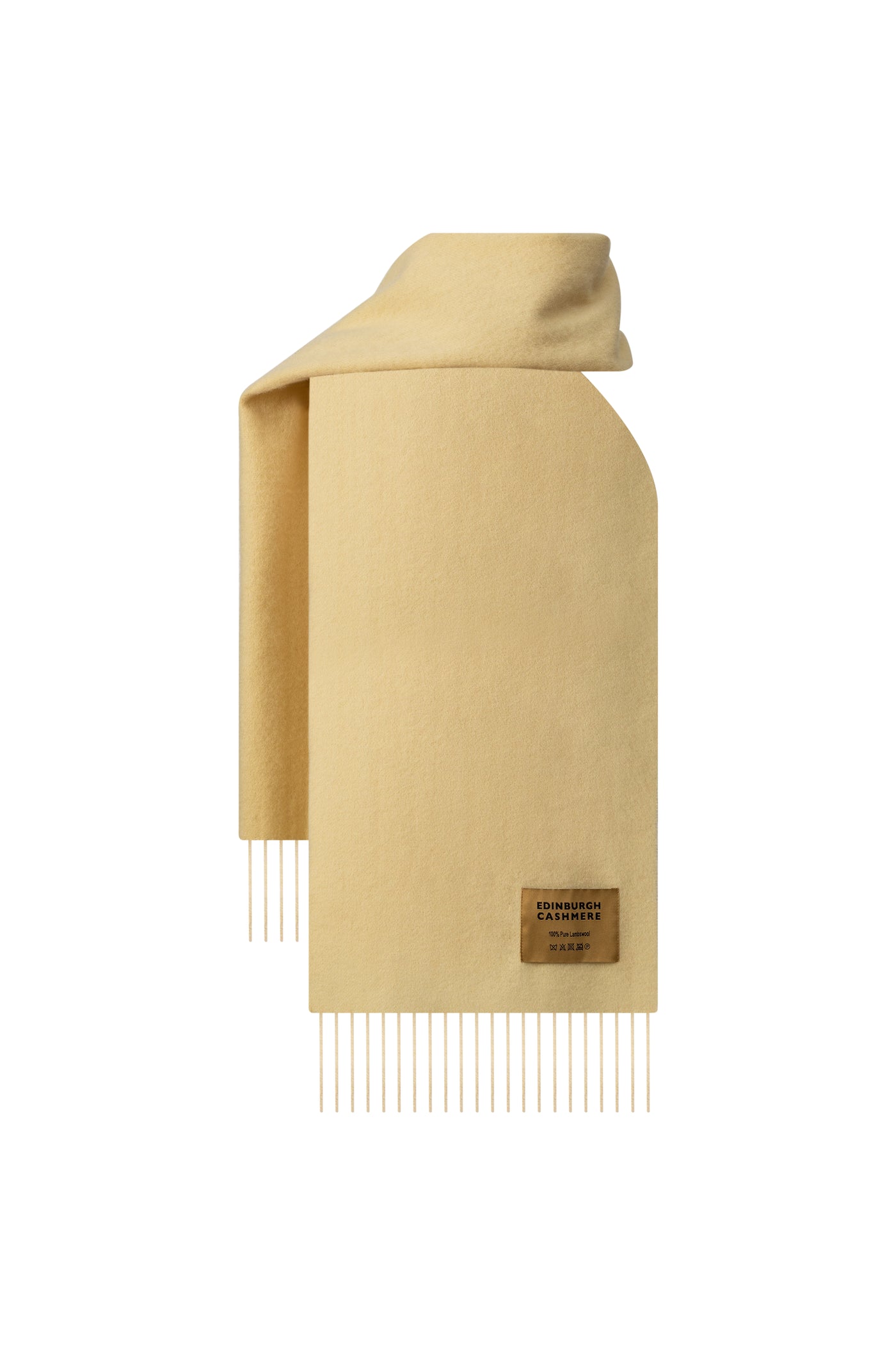 Plain Merino Wool Scarf Beige