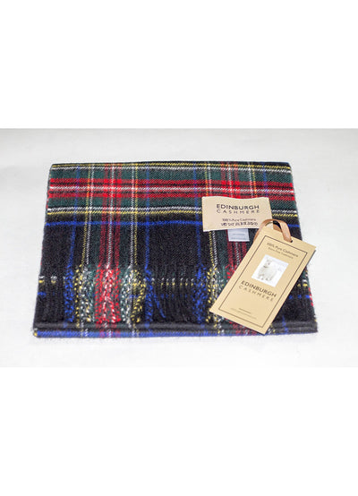Black Stewart Scarf - Made in Scotland 100% Pure Lambswool
