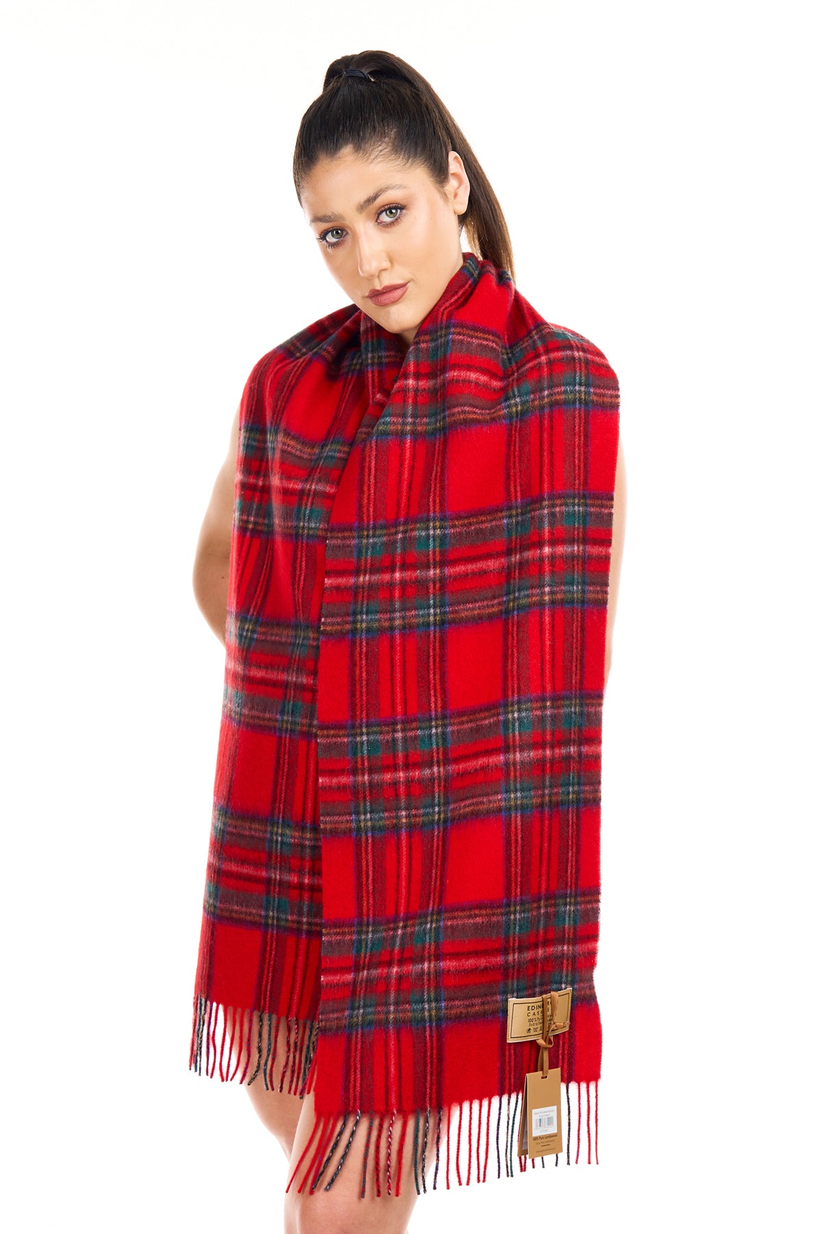 100% Pure Cashmere Scarf Design Royal Stewart Tartan