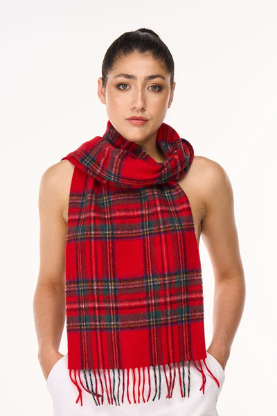 100% Pure Cashmere Royal Stewart Scarf - Small Size