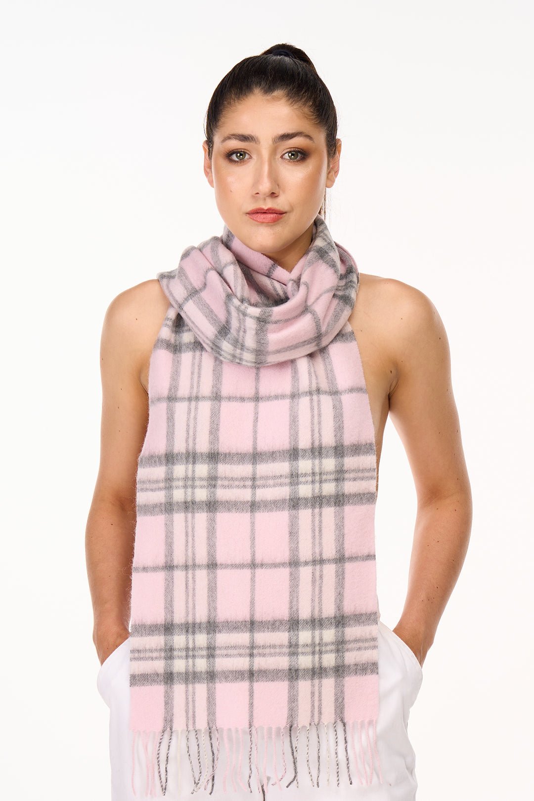 Scarf 100% Pure Lambswool Scottish Design Pink Edinburgh Cashmere
