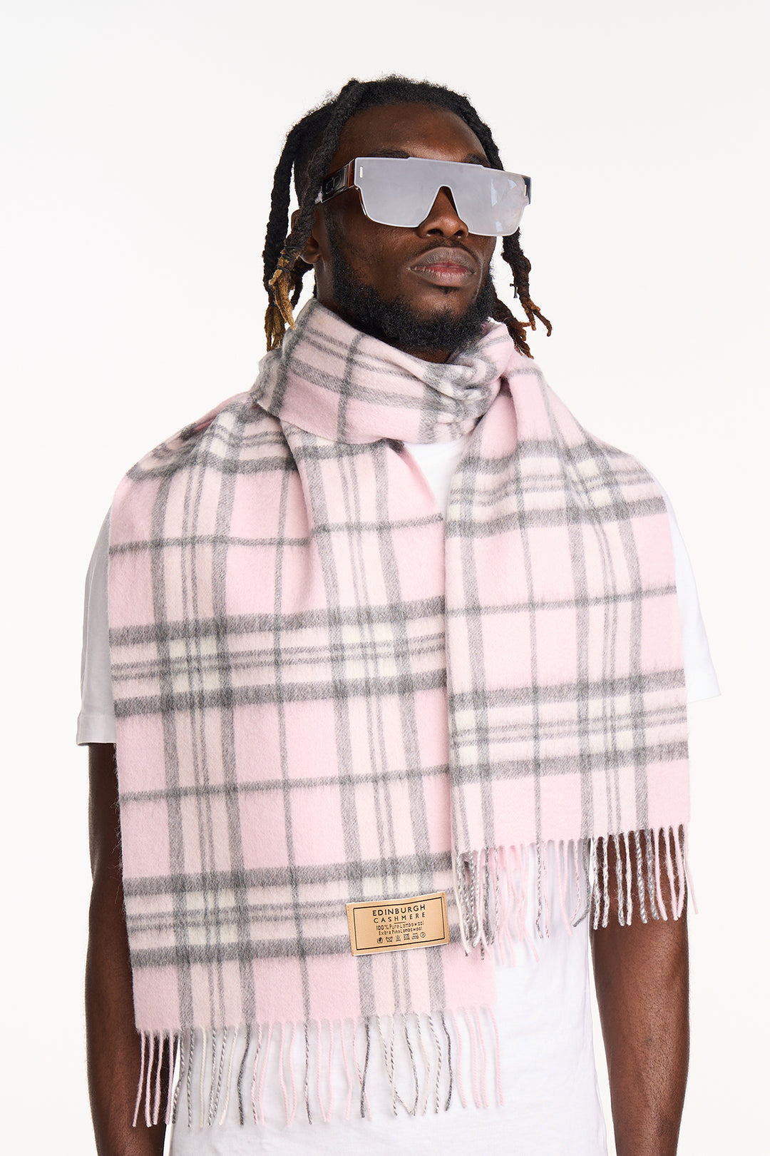Scarf 100% Pure Lambswool Scottish Design Pink | Edinburgh Cashmere