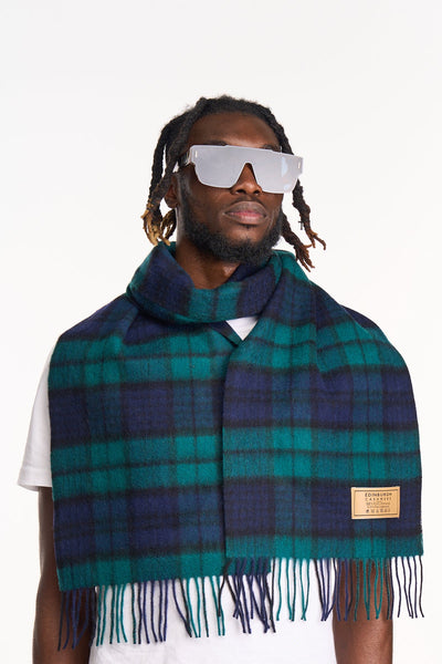 100% Pure Children's Cashmere Scarf Design Black Watch Tartan