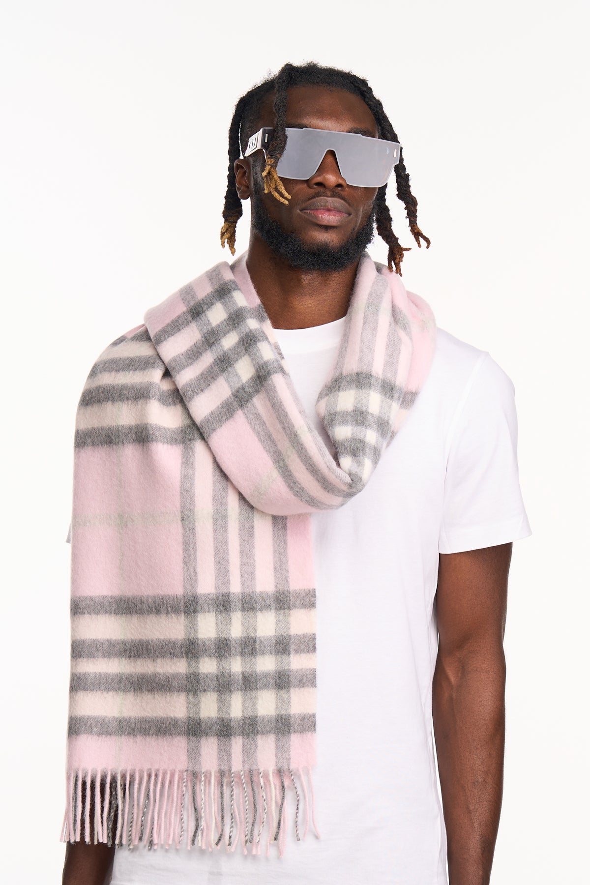 Scarf DC Classic Pink Oversized Wrap 100% Pure Lambswool