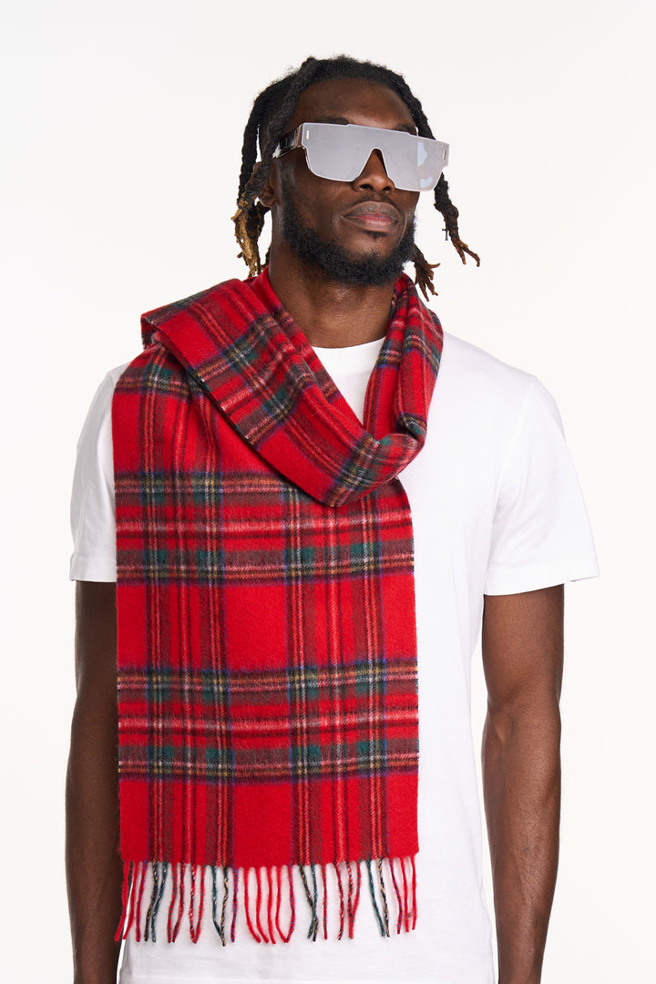 Plaid cashmere scarf discount