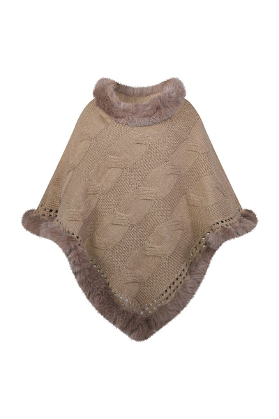 Women's Poncho Exclusive Design - Beige