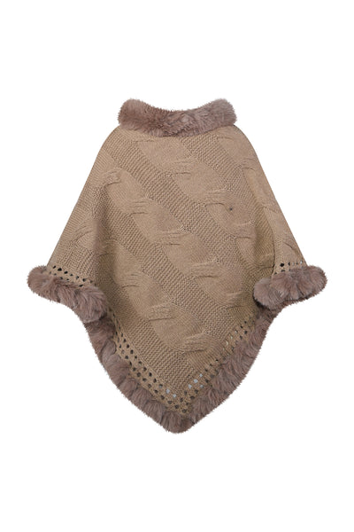 Women’s Poncho Exclusive Design - Beige