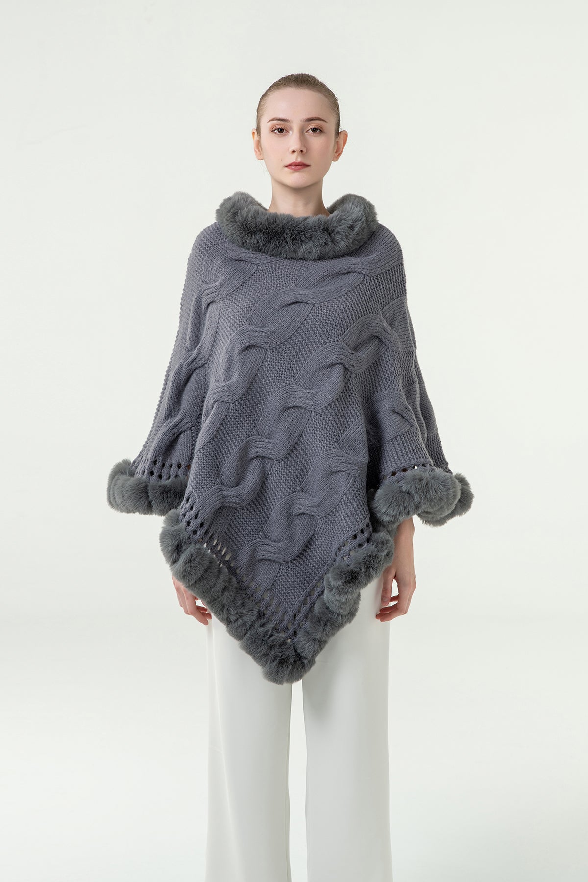 Women’s Poncho Exclusive Design - Grey