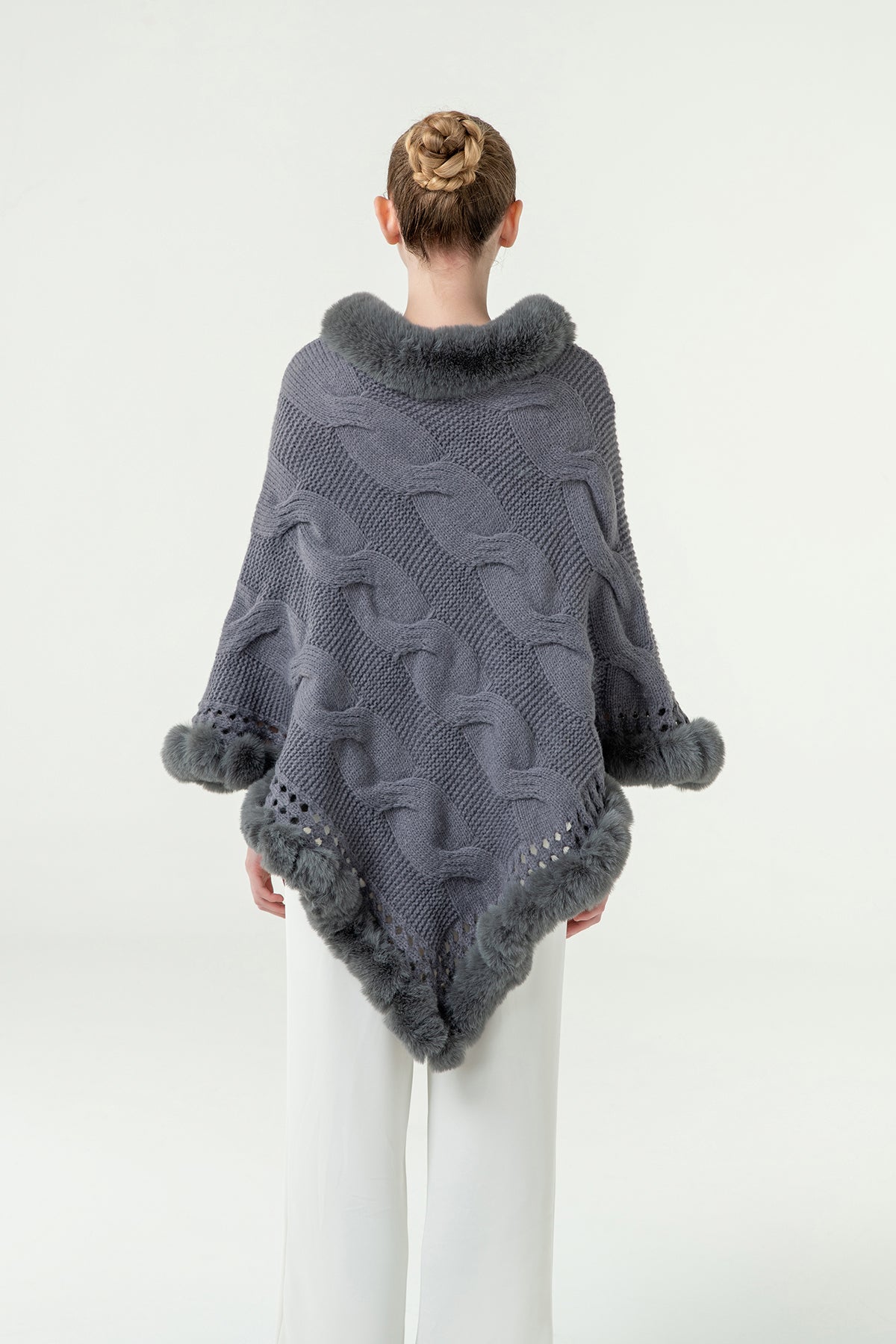 Women’s Poncho Exclusive Design - Grey