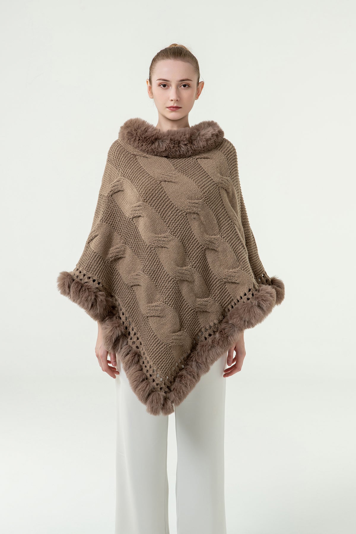 Women's Poncho Exclusive Design - Beige