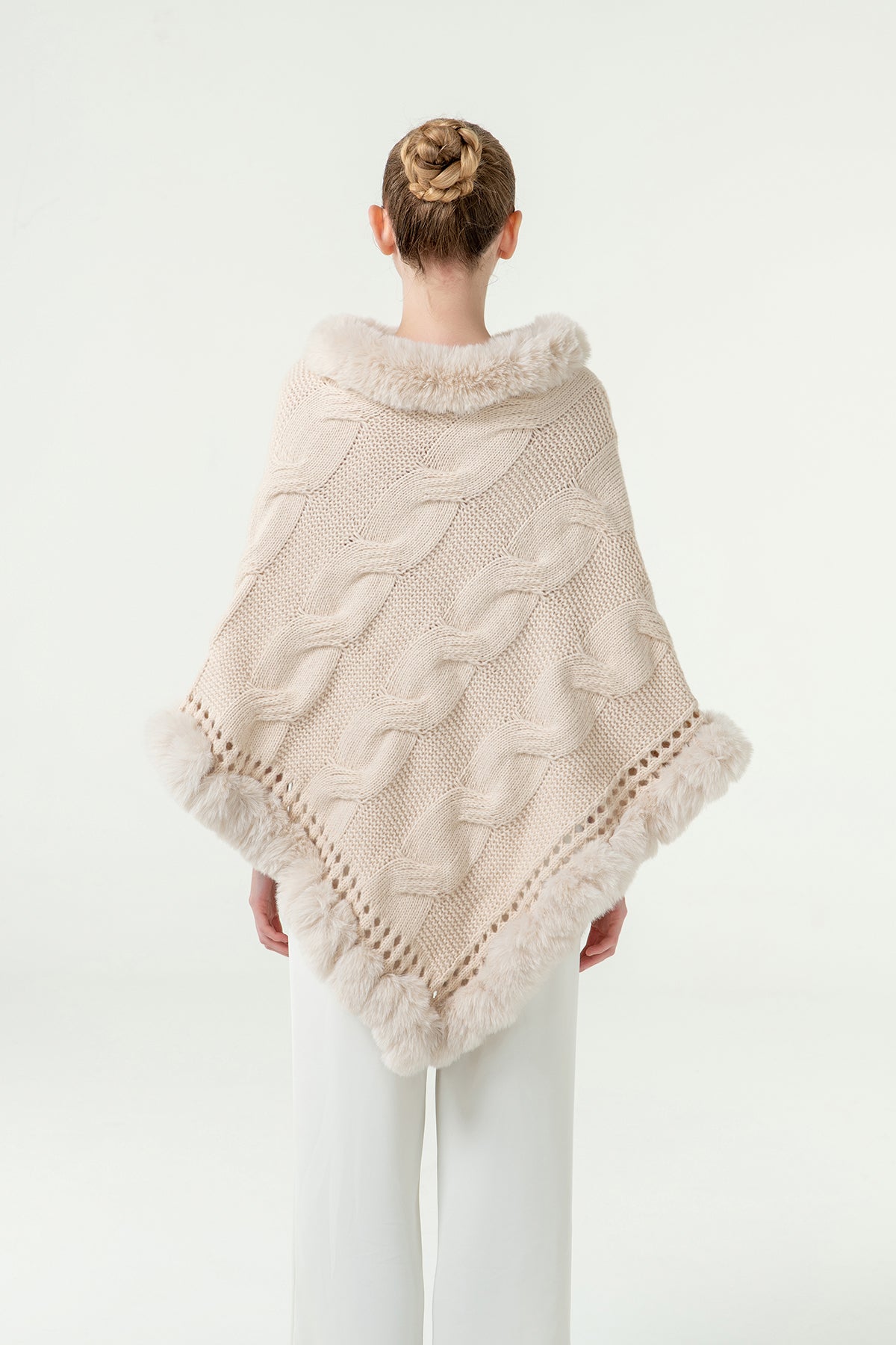 Women’s Poncho Exclusive Design - White