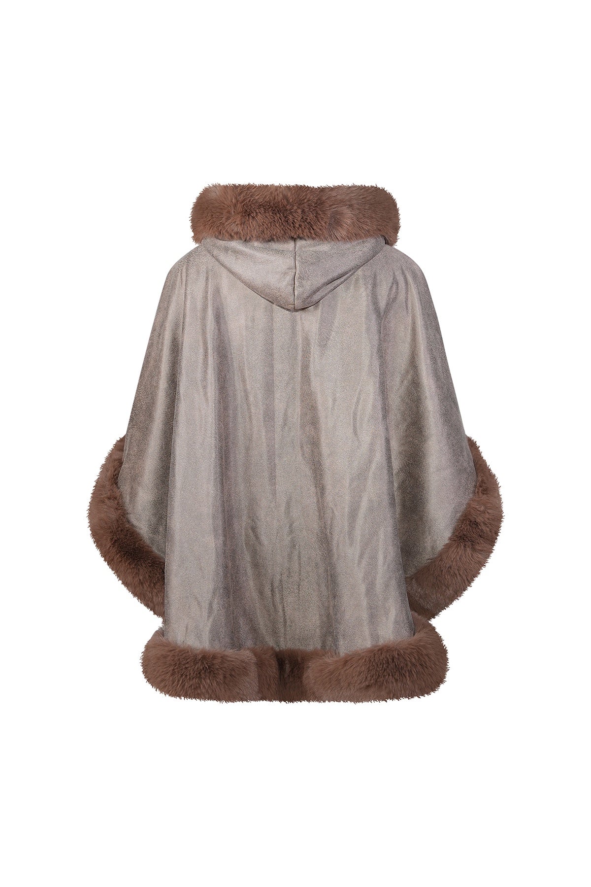 Women's Hooded Cape Exclusive Design - Brown