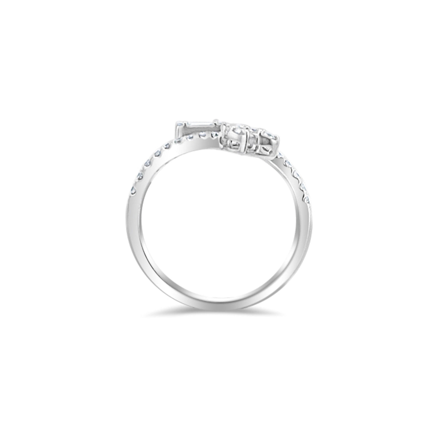 Lucchi 18k White Gold with Diamond - Ring Style 21 (Size 13)