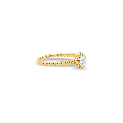 Lucchi 18k White and Yellow Gold with Diamond - Ring Style 51 (Size 15)