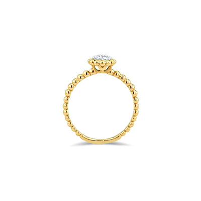 Lucchi 18k White and Yellow Gold with Diamond - Ring Style 51 (Size 15)