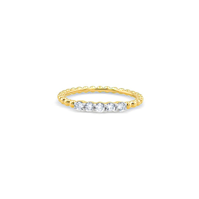 Lucchi 18k White and Yellow Gold with Diamond - Ring Style 19 (Size 15)