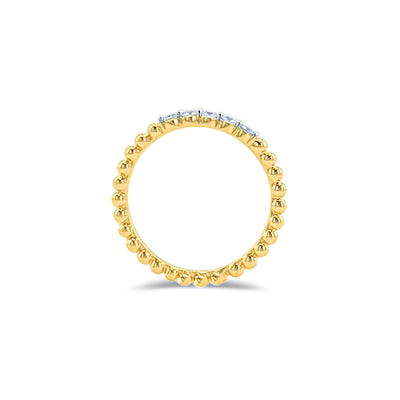 Lucchi 18k White and Yellow Gold with Diamond - Ring Style 19 (Size 15)