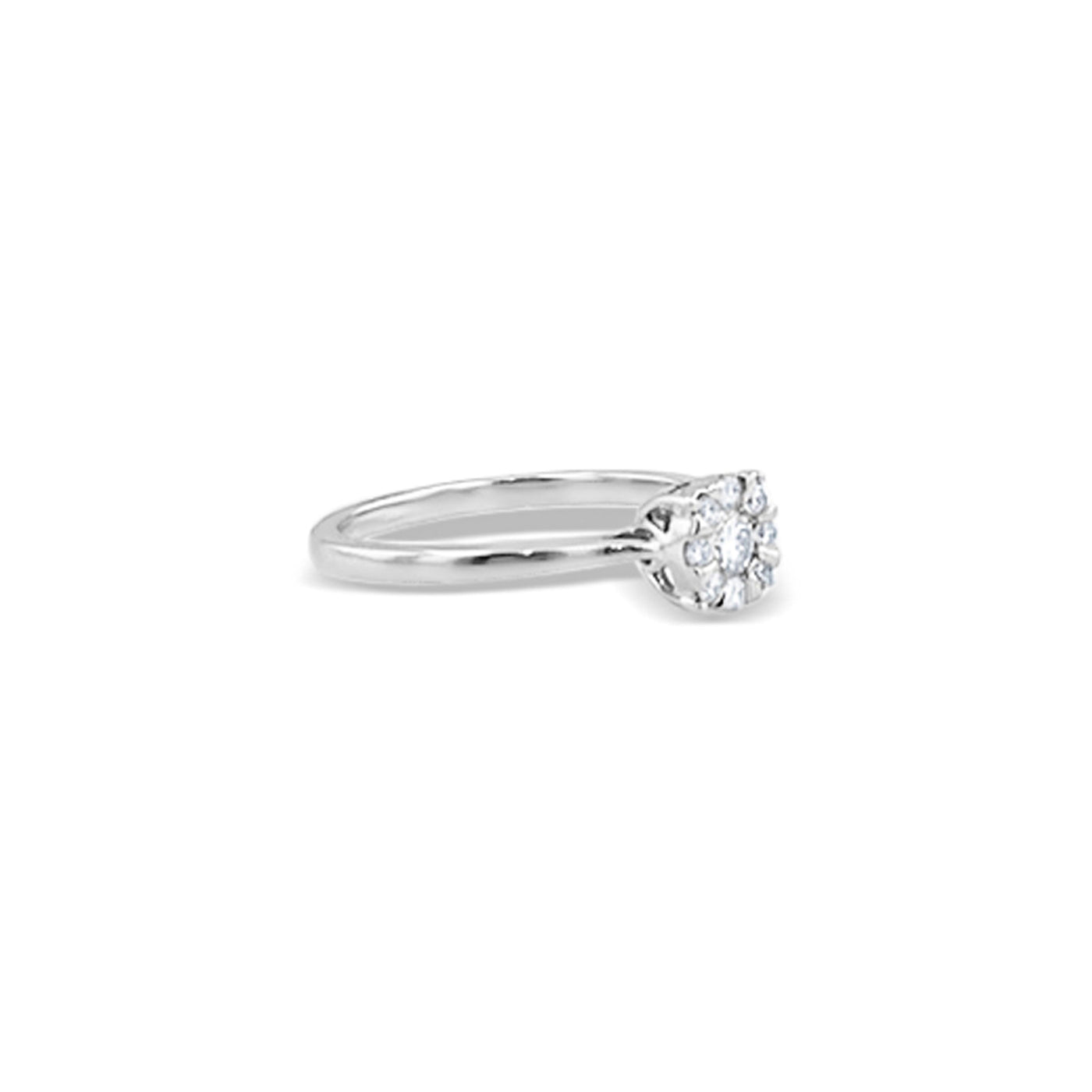 Lucchi 18k White Gold with Diamond - Ring Style 33 (Size 14)