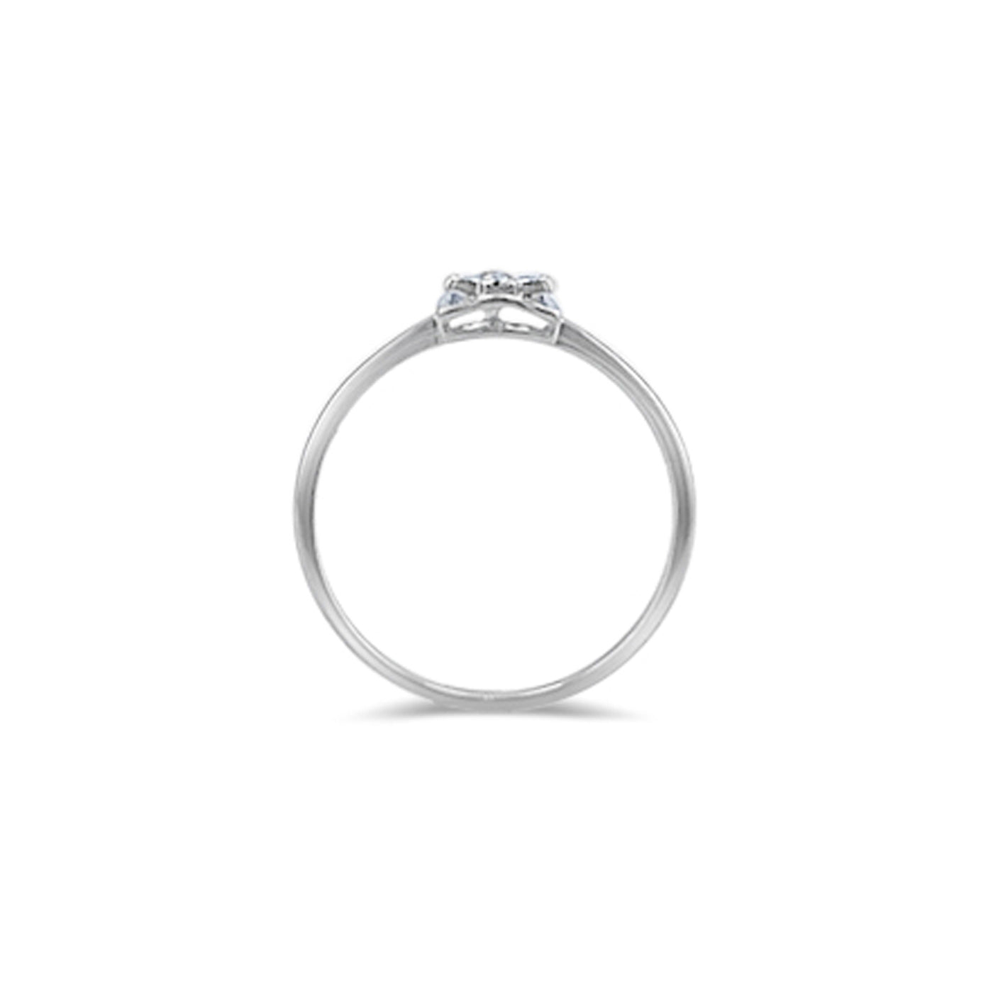 Lucchi 18k White Gold with Diamond - Ring Style 22 (Size 14)