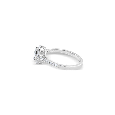 Lucchi 18k White Gold with Diamond - Ring Style 49 (Size 14)