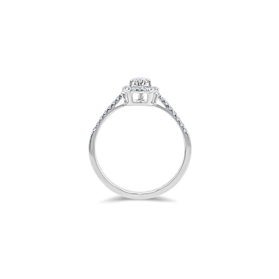 Lucchi 18k White Gold with Diamond - Ring Style 49 (Size 14)